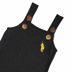 Jardineira Bebê e Infantil em Tecido Piquet com Bordado - 9001