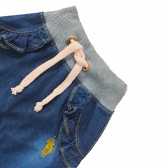 Calça Jeans Bebê Menina com Frufru Moda Blogueirinha - 8040 na internet