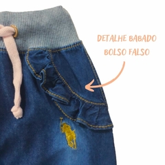 Imagem do Calça Jeans Bebê Menina com Frufru Moda Blogueirinha - 8040