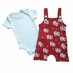 Imagem do Conjunto Jardineira + Body de Natal Bebê - 9010