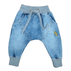 Calça Jeans Bebê e Infantil Saruel com Recorte Bolsos e Bordado - 8038 na internet