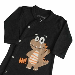 Imagem do KIT Pijamas de Bebê com 3 Macacão Suedine Maga Longa - 9016