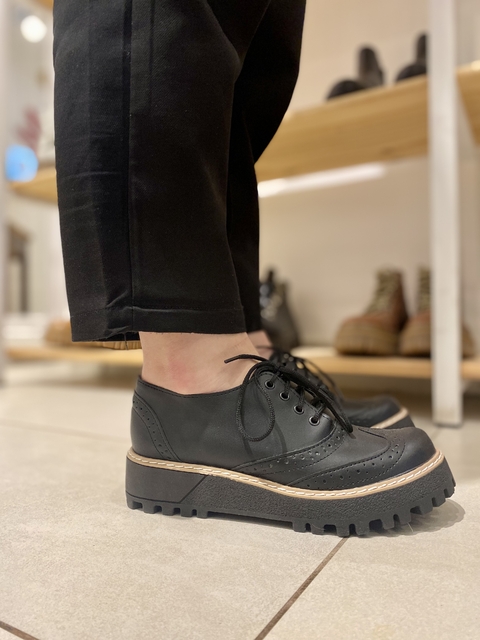 Zapatos acordonados Prusia negro, Rocío