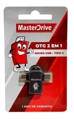 ADAPTADOR OTG 2 EM 1 V8 TIPO-C MASTERDRIVE