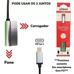 ADAPTADOR TIPO C DUPLO PARA P2 + CARREGAMENTO XT-2147 - comprar online