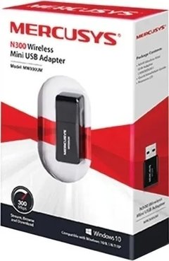 ADAPTADOR WIFI MERCUSYS MW300UM 300 MBPS