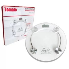 BALANCA CORPORAL DIGITAL REDONDA VIDRO TEMPERADO 180KG PARA BANHEIRO ACADEMIA CONSULTÓRIO - TOMATE MU-001