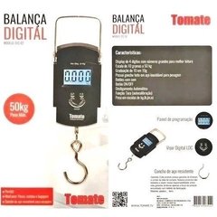 BALANÇA DE MÃO DIGITAL ALTA PRECISÃO P/PESCA E BAGAGEM 0.1G ATE 50KG TOMATE STC-02 - comprar online
