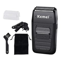 BARBEADOR ELÉTRICO SHAVER SEM FIO KEMEI 2 LÂMINAS KM-1102 - Eletromooca Comércio de Eletrônicos LTDA