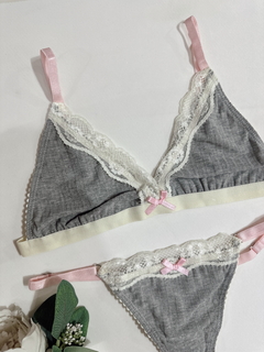 CONJUNTO JAZMIN GRIS / ROSA - Noeslomismo Complementos