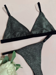 CONJUNTO JAZMIN GRIS BRILLO - comprar online