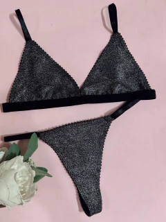 CONJUNTO JAZMIN GRIS BRILLO