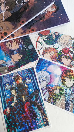 Set x4 postales holograficas BSD - Anime - comprar online