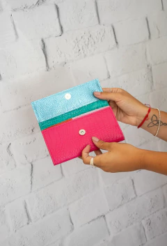 BILLETERA BOSTON LARGE FUCSIA CROCCO - tienda online