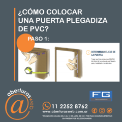 Puerta Plegadiza de PVC Tablilla 10mm 0,95 x 2,00 - Aberturas Web