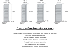 Modulo Interior Placard 45-EC Colores Varios - comprar online