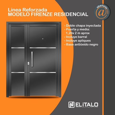 Puerta Residencial de 1,20 x 2,00 Italo Firenze con Barral Marco Ch18