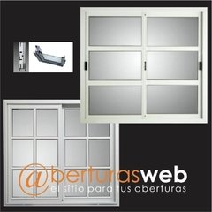 Ventana Balcon V. Repartido de 2,40 x 2,00 - comprar online