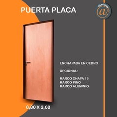 Puerta Placa Cedro 0,80 CAIA Marco Chapa18 /M. Pino