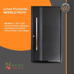 Puerta PIVOTANTE TEXTURADA PK070 Chapa Galvanizada 1,26 x 2,25 NEXO - comprar online