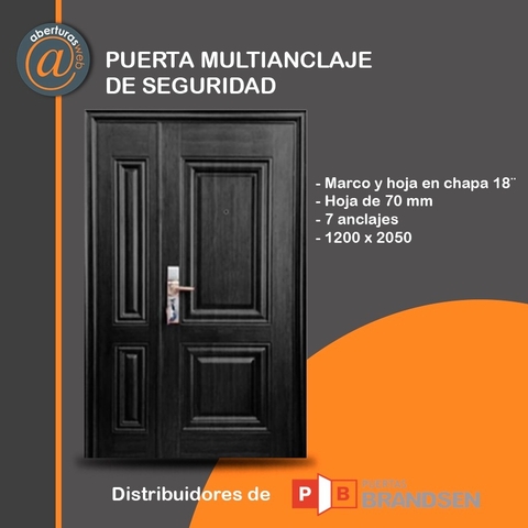 Puertas de exterior puertas de seguridad puertas multianclaje puertas multipunto puertas antibarreta puertas libre mantenimiento puertas Berazategui aberturas carber oblak pavir brandsen surmetal  neco nexo barmetal el italo
