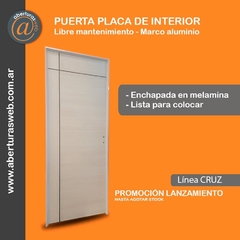 Puerta Placa Línea CRUZ Marco Aluminio blanco 70/80 Teka Artico - CUBO - - comprar online