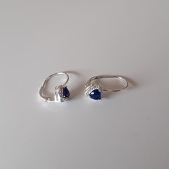(AP-296) AROS BRISURA CON PIEDRAS AZULES