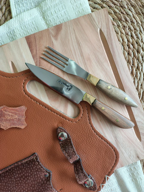Set de asado rectangular artesanal - comprar online