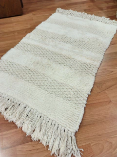 Alfombra Algodón Franjas con Flecos 55x85cm
