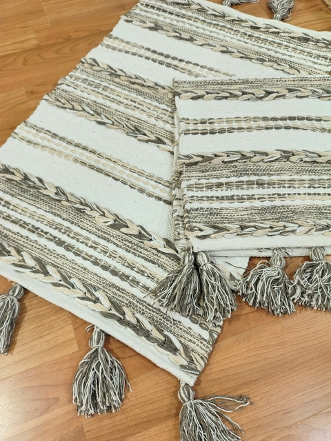 Alfombra Trenzas Beige 50x80cm