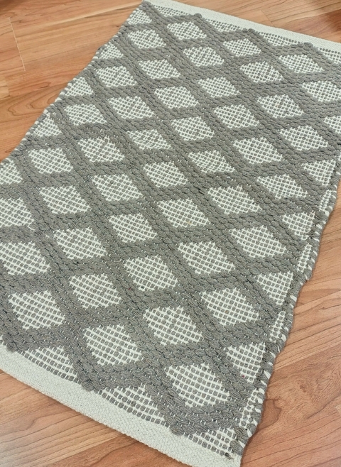 Alfombra Rombos Visón Algodón