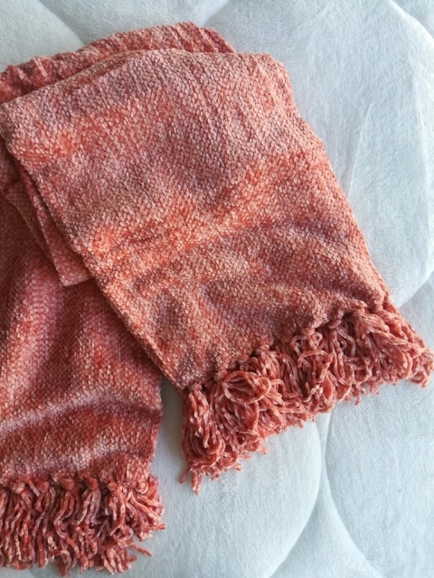 Manta chenille con flecos - Ven a Ver