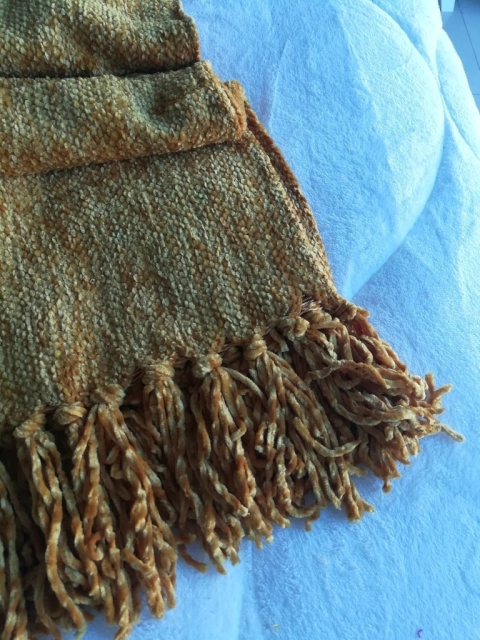 Manta chenille con flecos - Ven a Ver