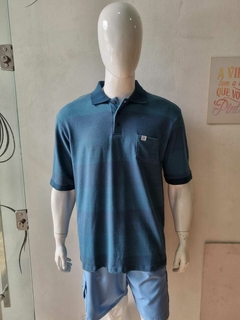 Camisa Polo Strip Verde - Code - loja online