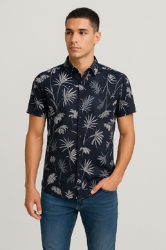 Camisa MC Botões Folhas 62208/1 - Desert - comprar online