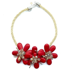 COLLAR RED FLOWER