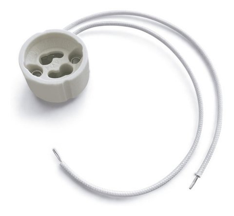 Zócalo simple Gu 10 con chicote