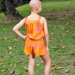 Conjunto Bata e Short Folhagem Salmão - comprar online