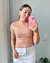 Blusa gola alta capuchino