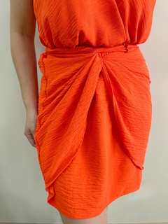 Vestido curto pareô laranja Lorena - comprar online