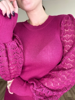 VESTIDO de tricô canelado justo BRIANA - comprar online