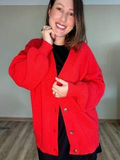 CARDIGAN OVERSIZED CORAL JÚLIA