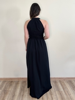 Vestido longo em crepe tamanho único preto Moniê na internet