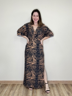 VESTIDO longo com manga VERÔNICA