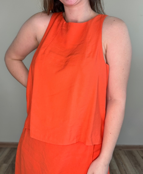 Regata laranja decote redondo Lavinea