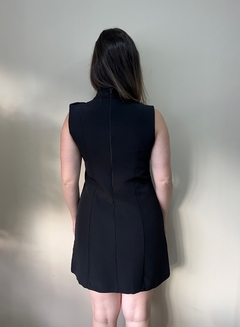 Vestido tubinho reto preto Silvia - comprar online