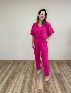 Macacão longo reto Renata