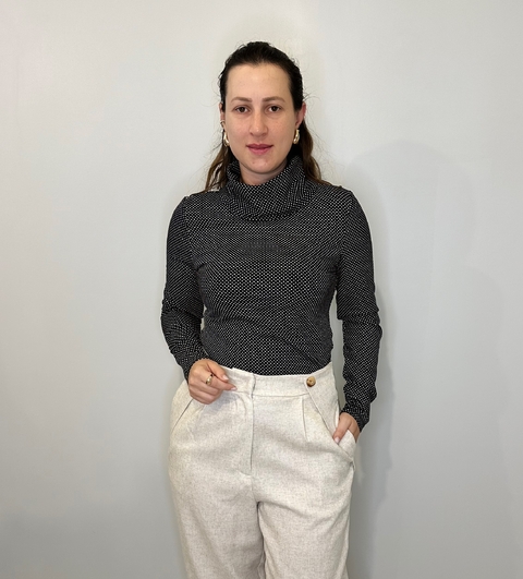 BLUSA gola alta e manga longa THAÍS