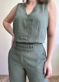 Conjunto de calça e cropped Olívia - comprar online