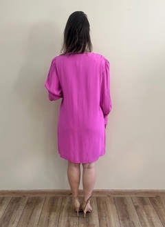 VESTIDO curto com manga longa rosa SABRINE na internet